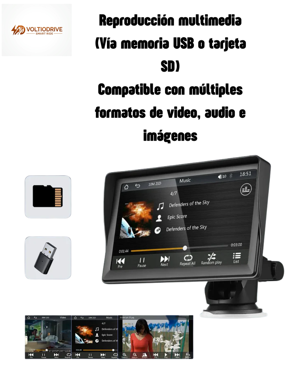 Pantalla CarPlay y Android Auto Inalámbrica 7" – Convierte tu Coche en Smart Car