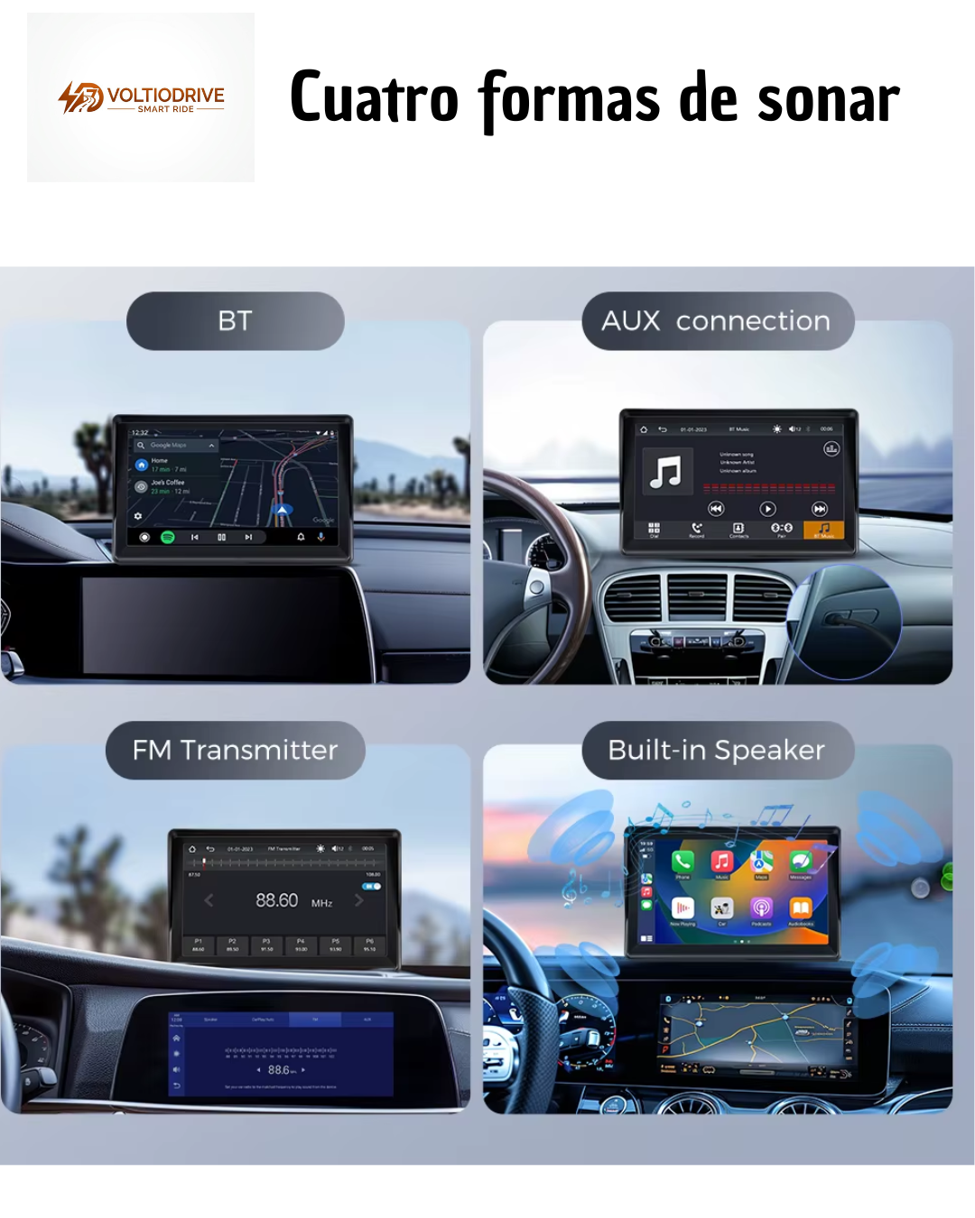 Pantalla CarPlay y Android Auto Inalámbrica 7" – Convierte tu Coche en Smart Car