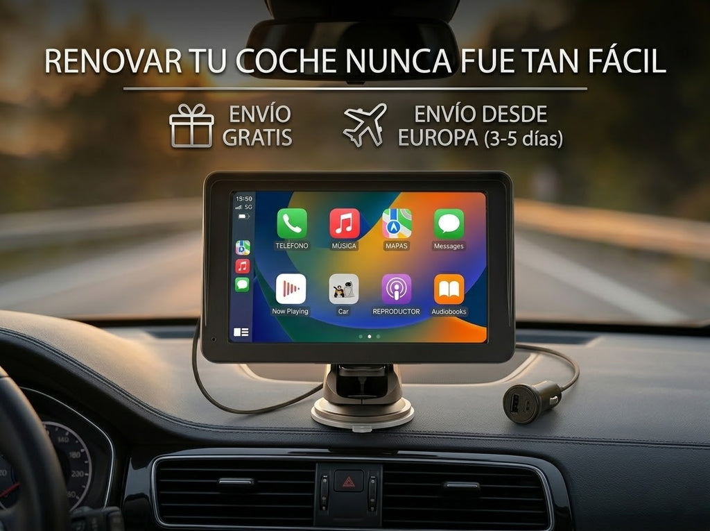 Pantalla CarPlay y Android Auto Inalámbrica 7" – Convierte tu Coche en Smart Car